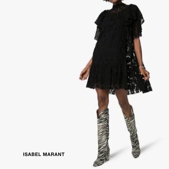 Isabel Marant Dresses & Skirts - Isabel Marant Black Lace Venus Flowy oversized size 42 L